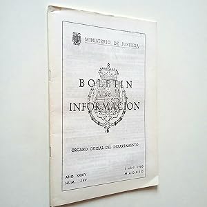 Imagen del vendedor de Boletn de informacin. Ao XXXIV. N 1199, abril 1980 (Ministerio de Justicia) a la venta por MAUTALOS LIBRERA