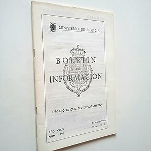 Imagen del vendedor de Boletn de informacin. Ao XXXIV. N 1198, Marzo 1980 (Ministerio de Justicia) a la venta por MAUTALOS LIBRERA