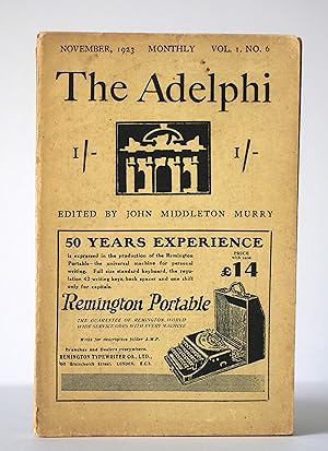 Bild des Verkufers fr The Adelphi, November 1923, Volume 1 Number 6 zum Verkauf von Hudston Books