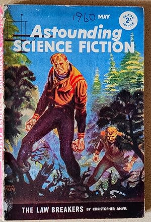 Image du vendeur pour Astounding Science Fiction May 1960 (British Edition) / The Law Breakers by Christopher Anvil / Dodkin's Job by Jack Vance. Short Stories - Unspecialist by Murray F Yaco / On Handling The Data by M I Mayfield. Serial - Deathworld by Harry Harrison (part two of three parts) mis en vente par Shore Books