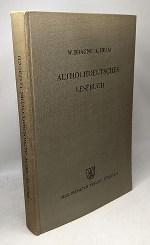 Imagen del vendedor de Althochdeutsches Lesebuch a la venta por crealivres