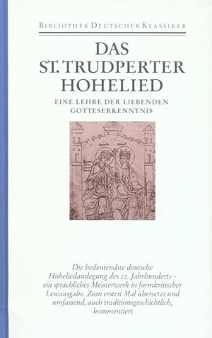 Bild des Verkufers fr Das St.Trudperter Hohelied: Eine Lehre der liebenden Gotteserkenntnis zum Verkauf von Studibuch