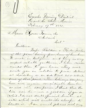 Two Historically Interesting Original Autograph Letters Addressed to the Lumber Dealers "Rouse, F...