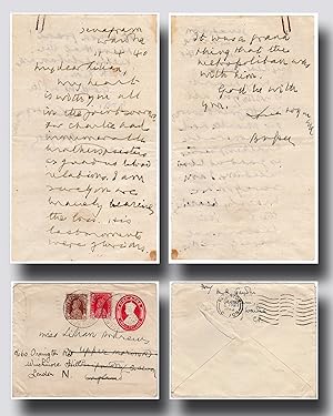 Image du vendeur pour Gandhi, Mohandas "Mahatma" (1869-1948) - Autograph letter signed "my heart is with you." mis en vente par Andreas Wiemer Historical Autographs