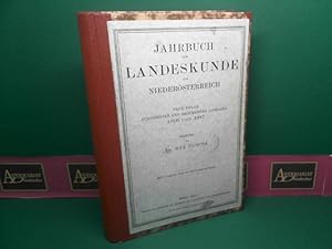 Bild des Verkufers fr Jahrbuch des Vereines fr Landeskunde von Niedersterreich - Neue Folge, 15.-16.Jahrgang 1916 und 1917. zum Verkauf von Antiquariat Deinbacher