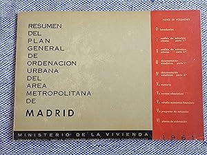 Resumen del Plan General de Ordenación Urbana del área metropolitana de Madrid : 1961