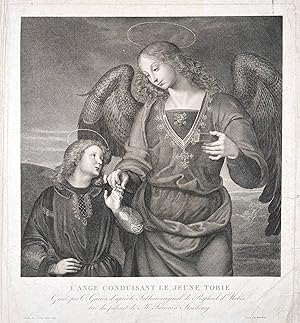 Image du vendeur pour L'Ange conduisant le Jeune Tobie" - The angel guiding the young Tobias mis en vente par Antiquariat Steffen Vlkel GmbH