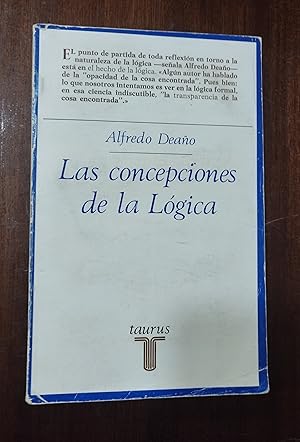 Image du vendeur pour LAS CONCEPCIONES DE LA LOGICA mis en vente par Domiduca Libreros