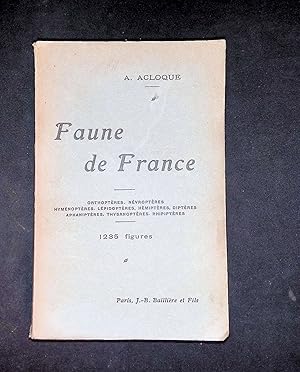 Seller image for Faune de France Contenant la Description des Espces Indignes Disposes en Tableaux Analytiques Orthoptres, Nvroptres, Hymnoptres, Lpidoptres, Hmiptres, Diptres, Aphaniptres, Thysanoptres, Rhypiptres for sale by LibrairieLaLettre2