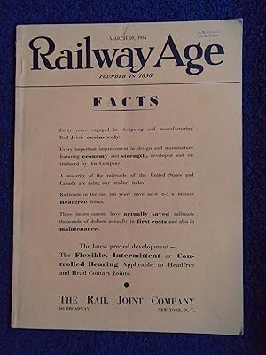 Seller image for RAILWAY AGE: VOLUME 96, NUMBER 24, MARCH 10, 1934 [DOTSERO CUTOFF] for sale by Robert Gavora, Fine & Rare Books, ABAA