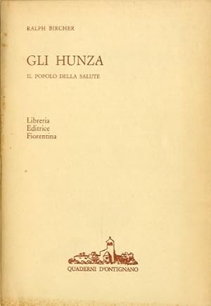 Seller image for Gli Hunza. for sale by LIBET - Libreria del Riacquisto