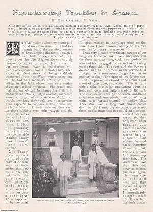 Seller image for Annam, Vietnam : Servants who often have several wives. They steal neighbours' pets to feed friends, drugging householders and stealing their belongings. By Mrs. Gabrielle M. Vassal. An uncommon original article from the Wide World Magazine, 1908. for sale by Cosmo Books