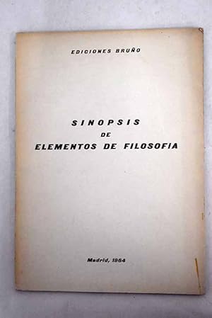 Sinopsis de elementos de Filosofía