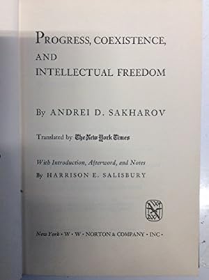 Seller image for Progress, Coexistence and Intellectual Freedom for sale by WeBuyBooks 2