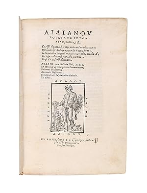 Bild des Verkufers fr Variae historiae libri XIIII.Rome: [Antonio Blado], January 1545 zum Verkauf von Maggs Bros. Ltd ABA, ILAB, PBFA, BA