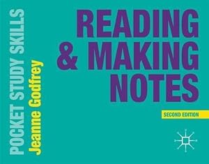 Imagen del vendedor de Reading and Making Notes: 23 (Pocket Study Skills) a la venta por WeBuyBooks