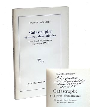 Seller image for Catastrophe et autres dramaticules (Cette fois, Solo, Berceuse, Impromptu d'Ohio) for sale by B & B Rare Books, Ltd., ABAA