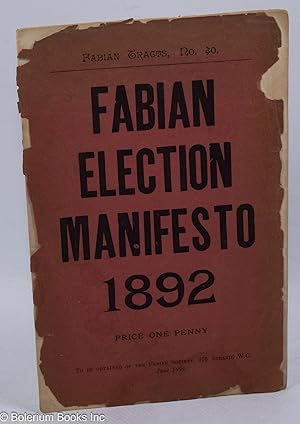 Fabian Election Manifesto 1892