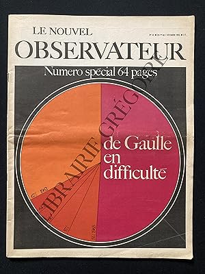 LE NOUVEL OBSERVATEUR-N°55-DU 1er AU 7 DECEMBRE 1965-N°SPECIAL DE GAULLE EN DIFFICULTE