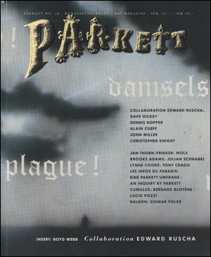 Seller image for Parkett, No. 18 (1988) Collaboration Edward Ruscha for sale by Specific Object / David Platzker