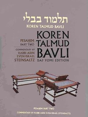 Bild des Verkufers fr Koren Talmud Bavli : Tractate Pesahim Part 2 -Language: hebrew zum Verkauf von GreatBookPrices