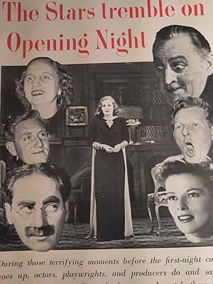 Seller image for Article: the Stars Tremble on Opening Night for sale by Hammonds Antiques & Books