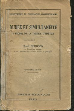 Seller image for DUREE ET SIMULTANEITE A PROPOS DE LA THEORIE D'EINSTEIN. for sale by Libros Ambig