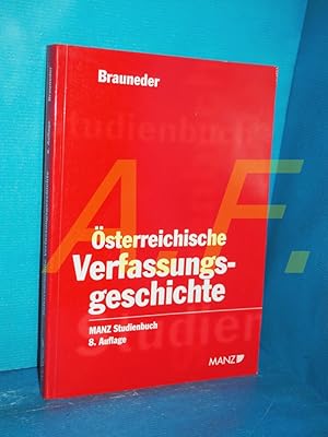 Bild des Verkufers fr sterreichische Verfassungsgeschichte von / Manzsche Studienbcher zum Verkauf von Antiquarische Fundgrube e.U.