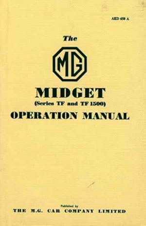 Image du vendeur pour Mg Midget Tf & Tf1500 Owner Handbook mis en vente par GreatBookPrices