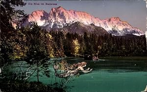 Ansichtskarte / Postkarte Grainau in Oberbayern, Die Nixe im Badersee