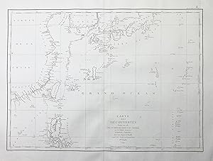 Seller image for Carte des decouverts faites en 1787 dans les Mers de Chine et de Tartarie." - Japan Korea Taiwan China Philippines / Asia Asien Asie for sale by Antiquariat Steffen Vlkel GmbH