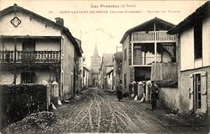 Ansichtskarte / Postkarte Saint Laurent de Neste Hautes Pyrénées, Dorfeingang