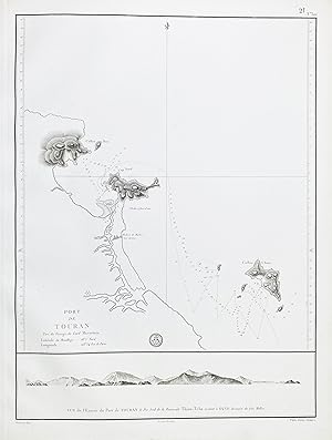 Seller image for Port de Touran / Vue de l'entree du Port de Touran le Pic Sud de la Peninsule Thien-Tcha restant a O 1/4 NO, distance de Dix Milles" - Vietnam Da Nang / Asia Asien Asie for sale by Antiquariat Steffen Vlkel GmbH