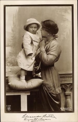 Ansichtskarte / Postkarte Prinzessin August Wilhelm von Preußen, Alexandra Viktoria, Prinz Alexan...