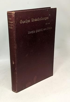Seller image for Goethes unterhaltungen mit dem Kanzler Friedrich Von Mller for sale by crealivres