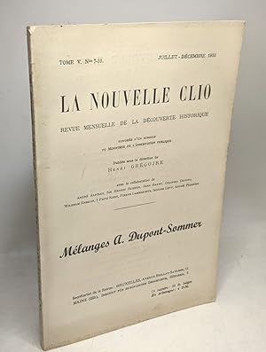Seller image for La nouvelle clio - revue mensuelle de la dcouverte historique - TOME V - numro 7-10 Juillet-Dcembre1953 for sale by crealivres