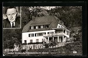 Bild des Verkufers fr Ansichtskarte Rhndorf, Wohnhaus des Alt-Bundeskanzlers Dr. Adenauer, Konrad Adenauer im Portrt zum Verkauf von Bartko-Reher