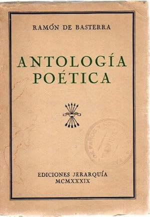 Imagen del vendedor de Antologa potica . a la venta por Librera Astarloa