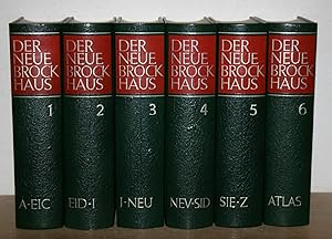 6 Bände: Der Neue Brockhaus. Lexikon und Wörterbuch in fünf (5) Bänden mit Atlas.