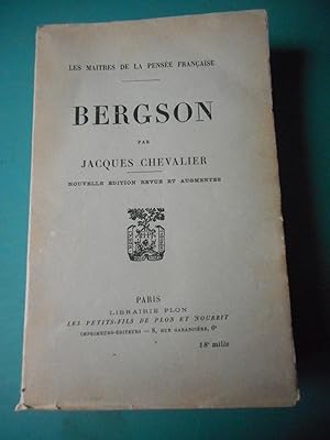 Imagen del vendedor de Les maitres de la pensee francaise - Bergson a la venta por Frederic Delbos