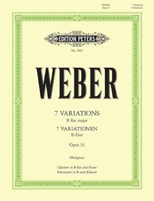 Seller image for 7 Variations Bb major op.33for clarinet and piano for sale by AHA-BUCH GmbH