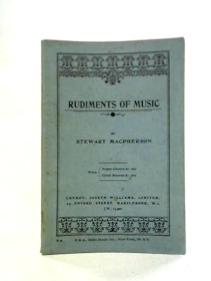 Imagen del vendedor de Rudiments of Music a la venta por World of Rare Books