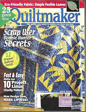Immagine del venditore per Quiltmaker Magazine, January/February 2009 (Volume 29, Number 1, Issue Number 125) venduto da Vada's Book Store