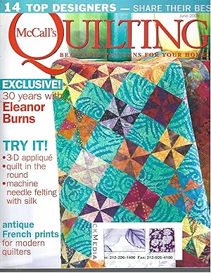 Bild des Verkufers fr McCalls Quilting, June 2008 Issue zum Verkauf von Vada's Book Store