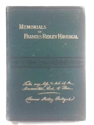 Bild des Verkufers fr Memorials of Frances Ridley Havergal zum Verkauf von World of Rare Books