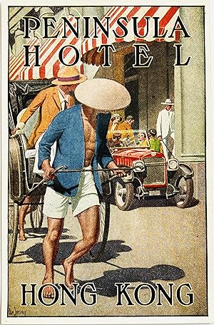 Original Vintage Luggage Label - Peninsula Hotel Hong Kong