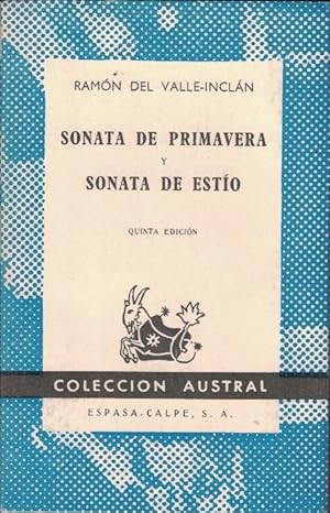 Imagen del vendedor de SONATA DE PRIMAVERA Y SONATA DE ESTO. Memorias del Marqus de Bradomin a la venta por Librera Torren de Rueda