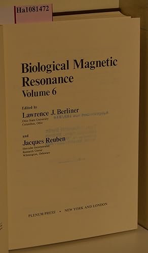 Seller image for Biological Magnetic Resonance. Vol. 6. for sale by ralfs-buecherkiste