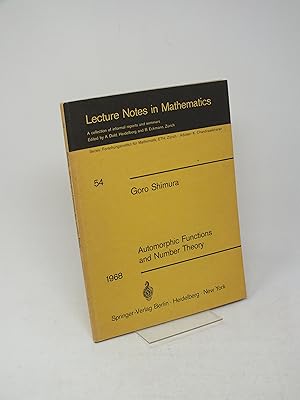 Bild des Verkufers fr Lecture Notes in Mathematics, Bd. 54 :Automorphic Functions and Number Theory zum Verkauf von Antiquariat Hans Wger