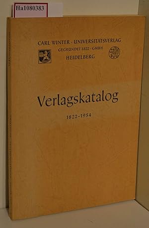Bild des Verkufers fr Carl Winter Universittsverlag. Verlagskatalog 1822-1954. zum Verkauf von ralfs-buecherkiste